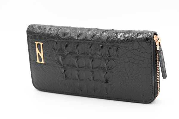 Haute Edition Women's Full Zip Wallet & Phone Holder with Wrist Strap - Black