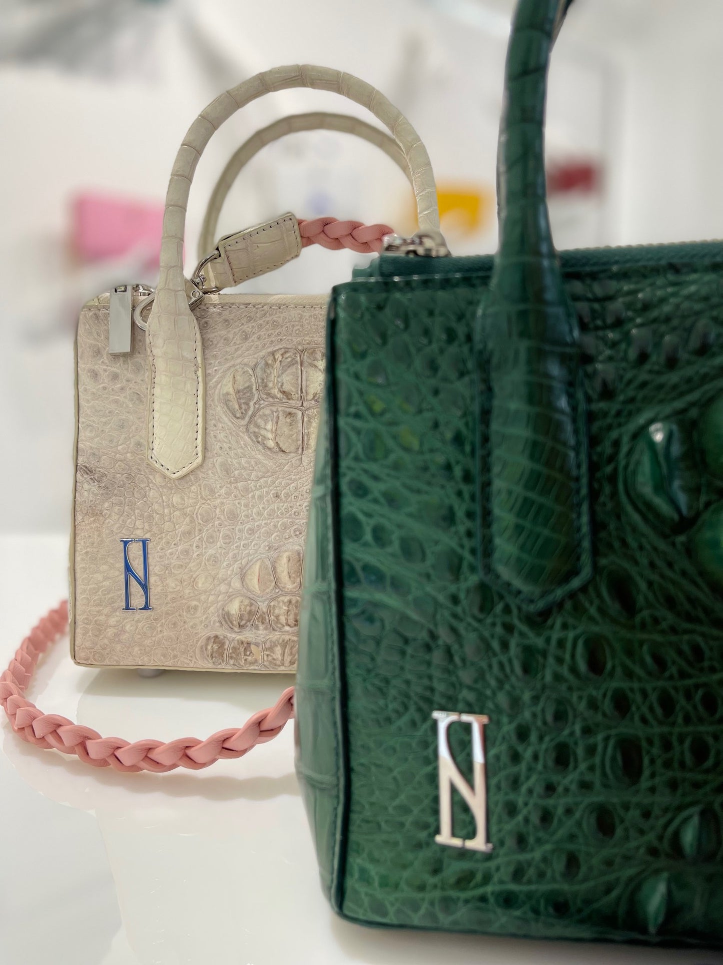 PROUD double handle mini bag in GREEN